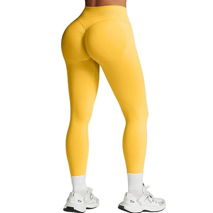 Gym Seamless Women Solid Waist Yoga Pants Three-Section Waist Sexy Hip-Lifting Tight Sports Pants Fitness Exercise Yoga Pants