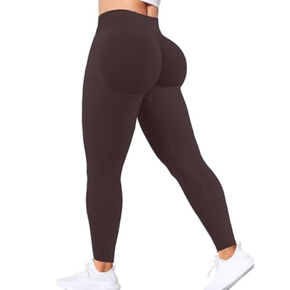 Gym Seamless Women Solid Waist Yoga Pants Three-Section Waist Sexy Hip-Lifting Tight Sports Pants Fitness Exercise Yoga Pants