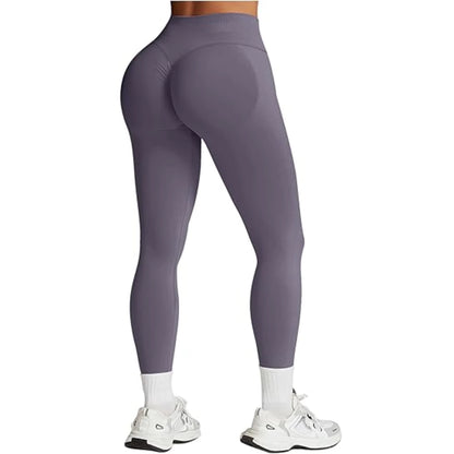 Gym Seamless Women Solid Waist Yoga Pants Three-Section Waist Sexy Hip-Lifting Tight Sports Pants Fitness Exercise Yoga Pants