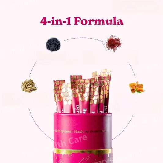 Herbal Honey Sticks with Botanical Extracts Strawberry Flavor Daily Energy Snack 100% High-Purity Sticks with Shi La Jit